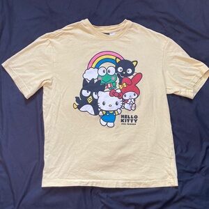 Hello Kitty and Friends x H&M Pale Yellow Graphic Tee Shirt Size S